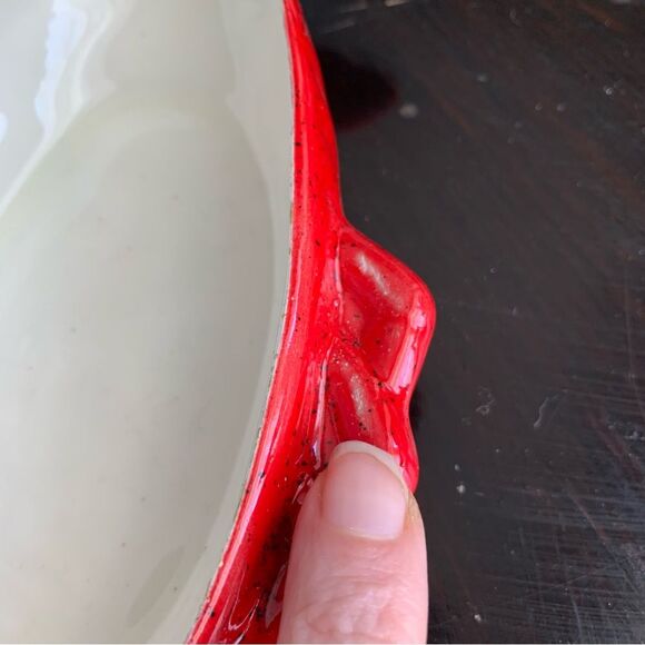 Set of 4 Vintage Red Crab Ceramic Serving Dishes – Coastal Lobster Bake Bowls - Picture 9 of 13